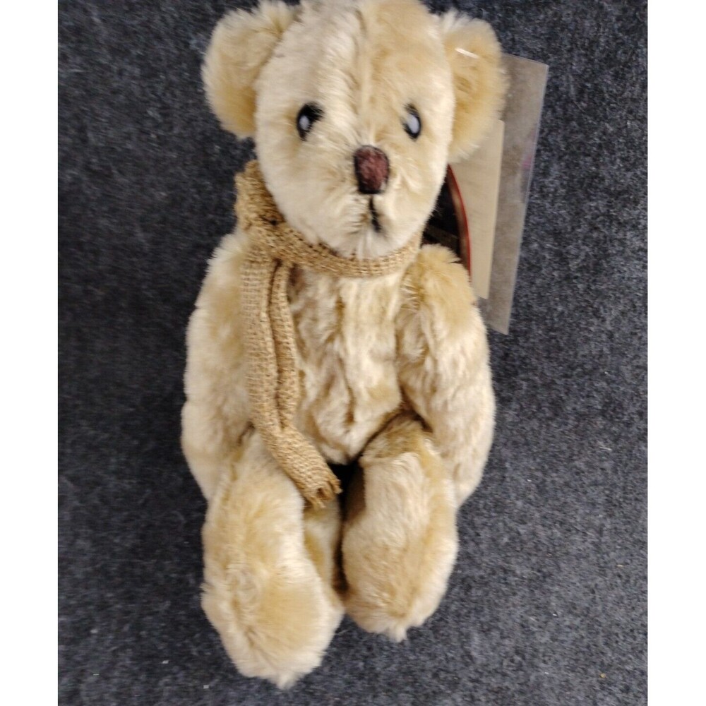 Merrythought Stowaway Mohair Bear Sitting Plush Stuffed Animal w Tags Vintage 9"